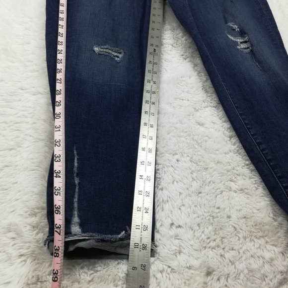 Lane Bryant Womens‎ Jeans Skinny Blue Dark Wash Distressed Whiskering Plus 20 - Picture 5 of 15
